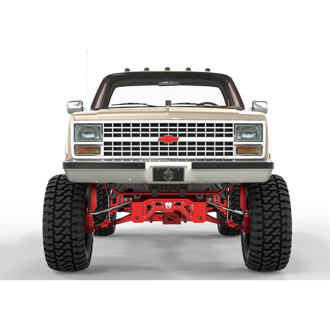 Chevrolet C10 1980 Lifted Pick Up 3D Model – Game Ready PBR Asset, FBX - View 5