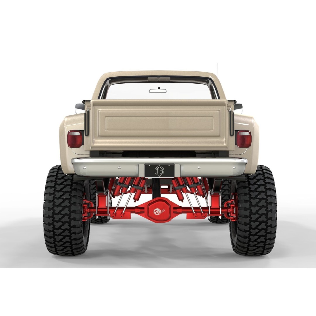 Chevrolet C10 1980 Lifted Pick Up 3D Model – Game Ready PBR Asset, FBX - View 6