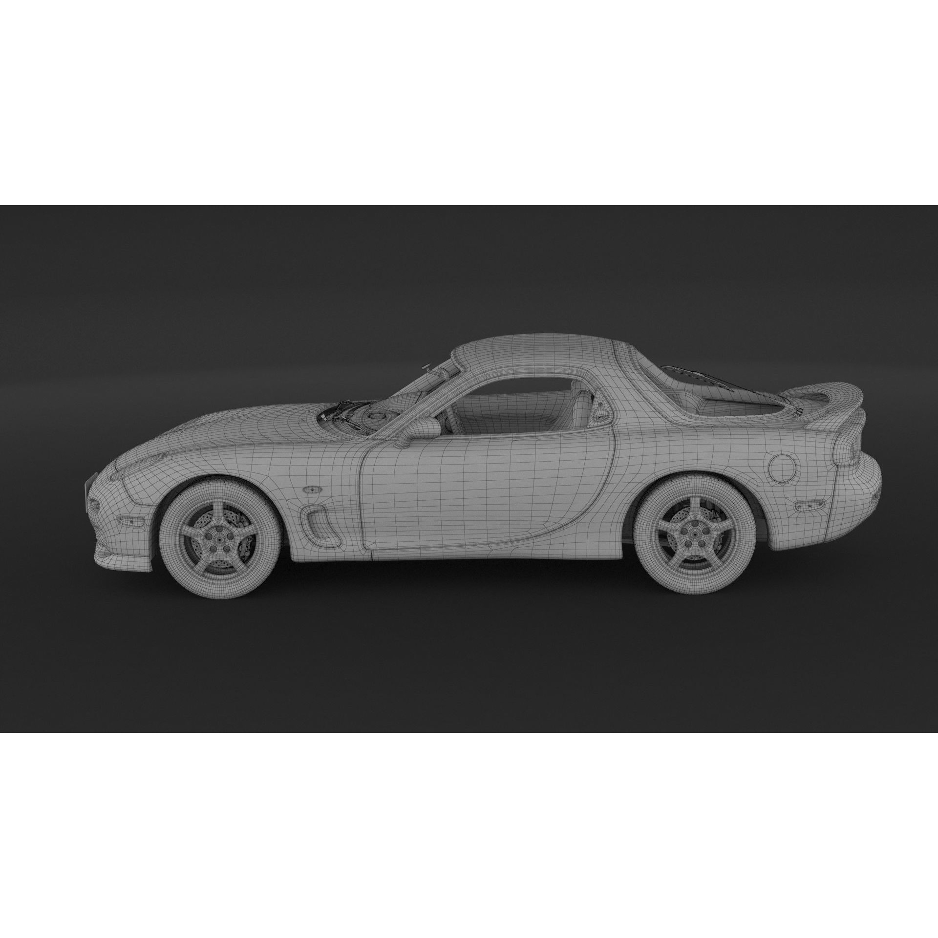 Mazda RX-7 - High Poly 3D Model - View 14