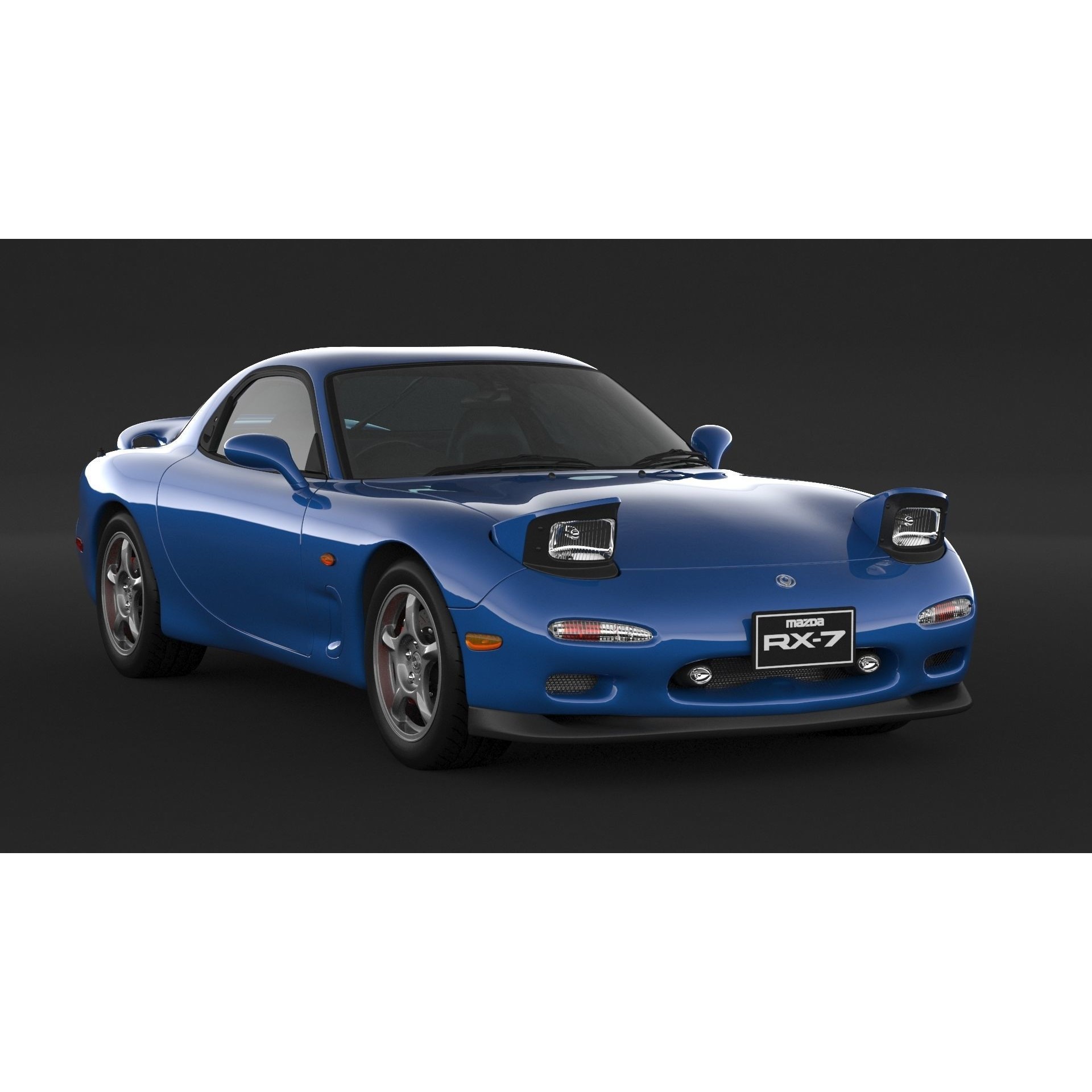 Mazda RX-7 - High Poly 3D Model - View 6