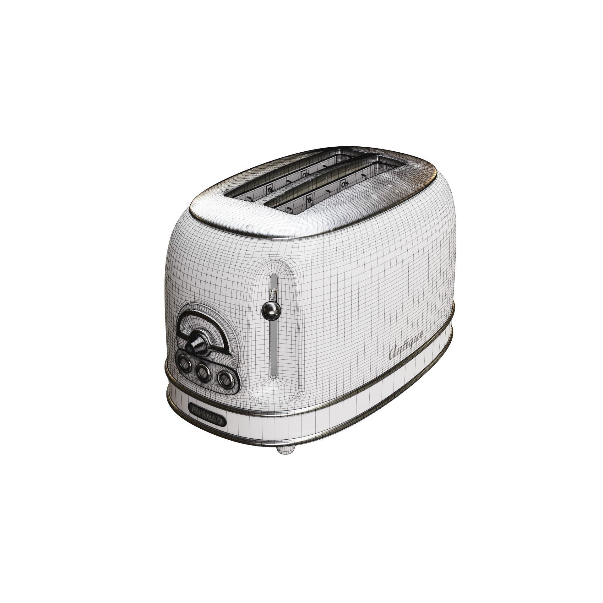 Rusted Arielo Vintage Kitchen Toaster - Low-Poly Game-Ready 3D Model - View 12