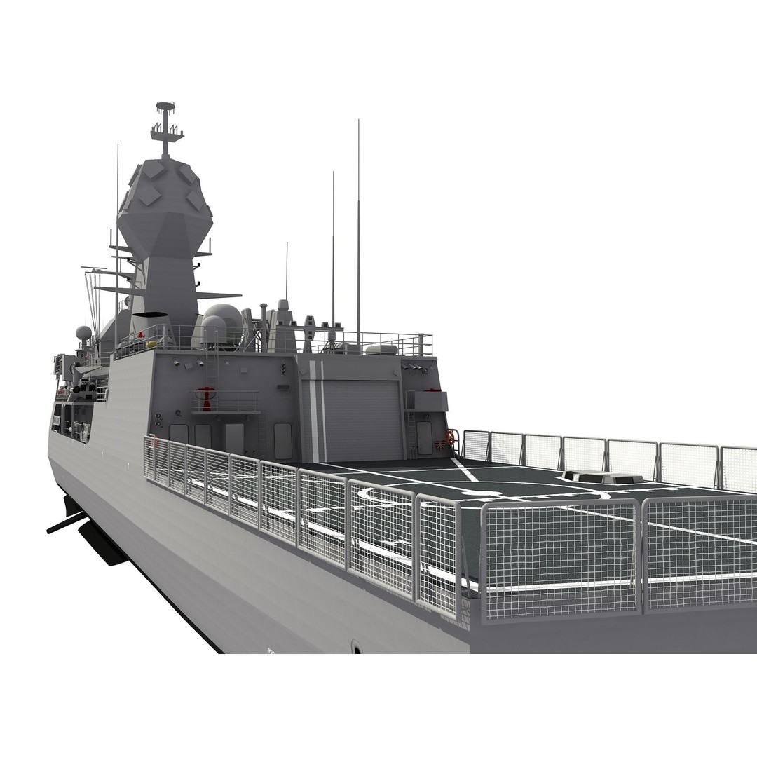 ANZAC MEKO Class Frigate 3D Model – High Detail PBR Asset, FBX - View 10