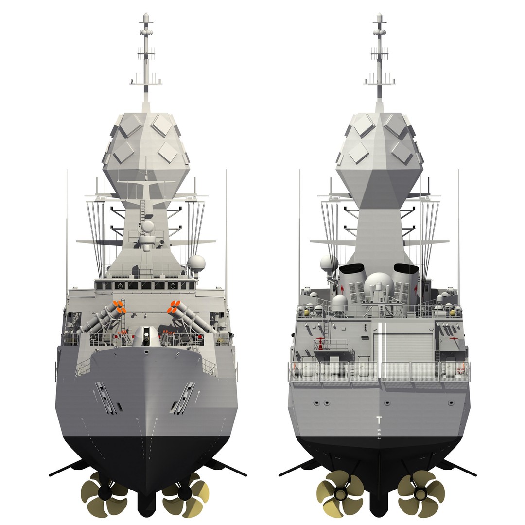 ANZAC MEKO Class Frigate 3D Model – High Detail PBR Asset, FBX - View 11