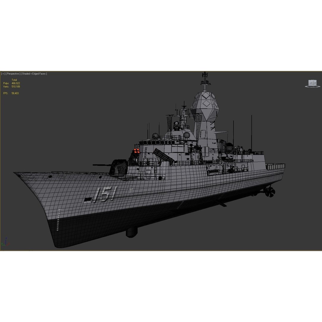 ANZAC MEKO Class Frigate 3D Model – High Detail PBR Asset, FBX - View 13