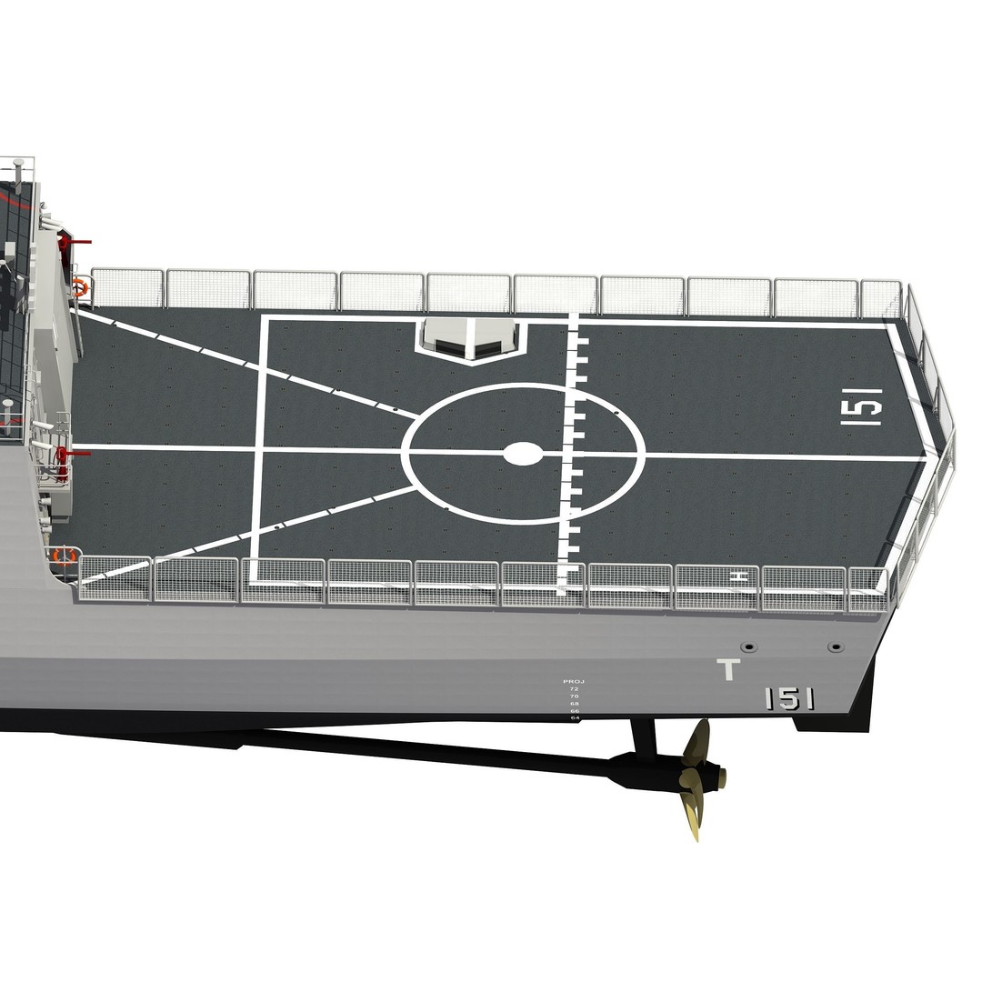 ANZAC MEKO Class Frigate 3D Model – High Detail PBR Asset, FBX - View 15