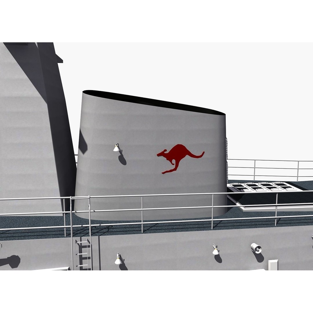 ANZAC MEKO Class Frigate 3D Model – High Detail PBR Asset, FBX - View 18