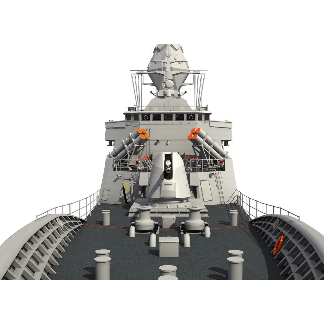 ANZAC MEKO Class Frigate 3D Model – High Detail PBR Asset, FBX - View 5
