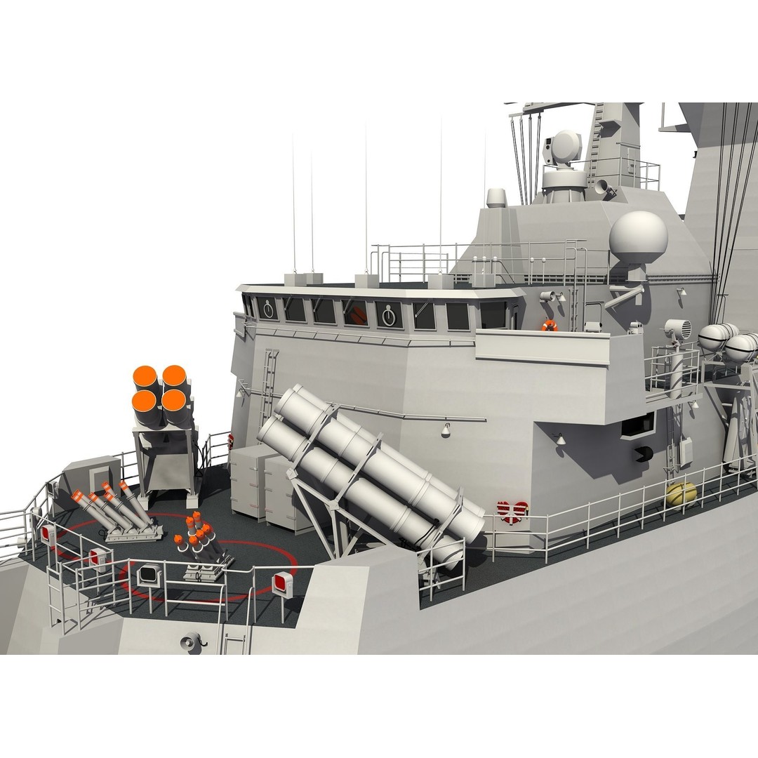 ANZAC MEKO Class Frigate 3D Model – High Detail PBR Asset, FBX - View 8
