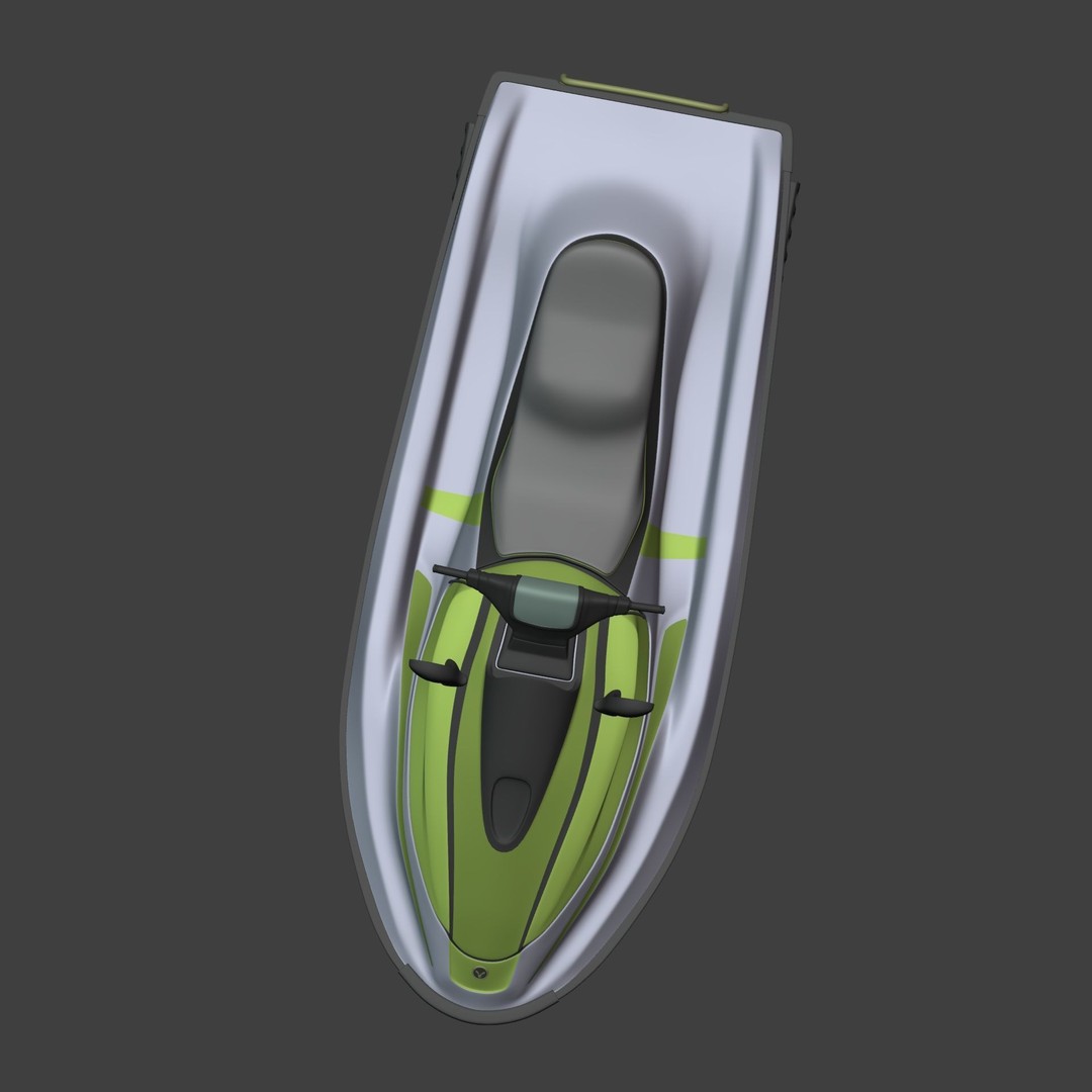 Generic JetSki 3D Model – Low Poly Watercraft for Games, Blender - View 11