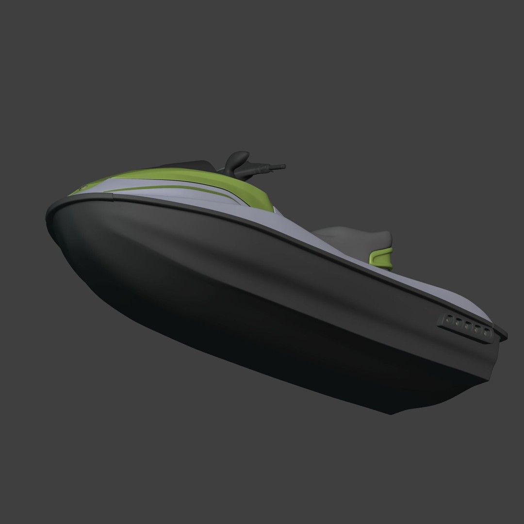 Generic JetSki 3D Model – Low Poly Watercraft for Games, Blender - View 13