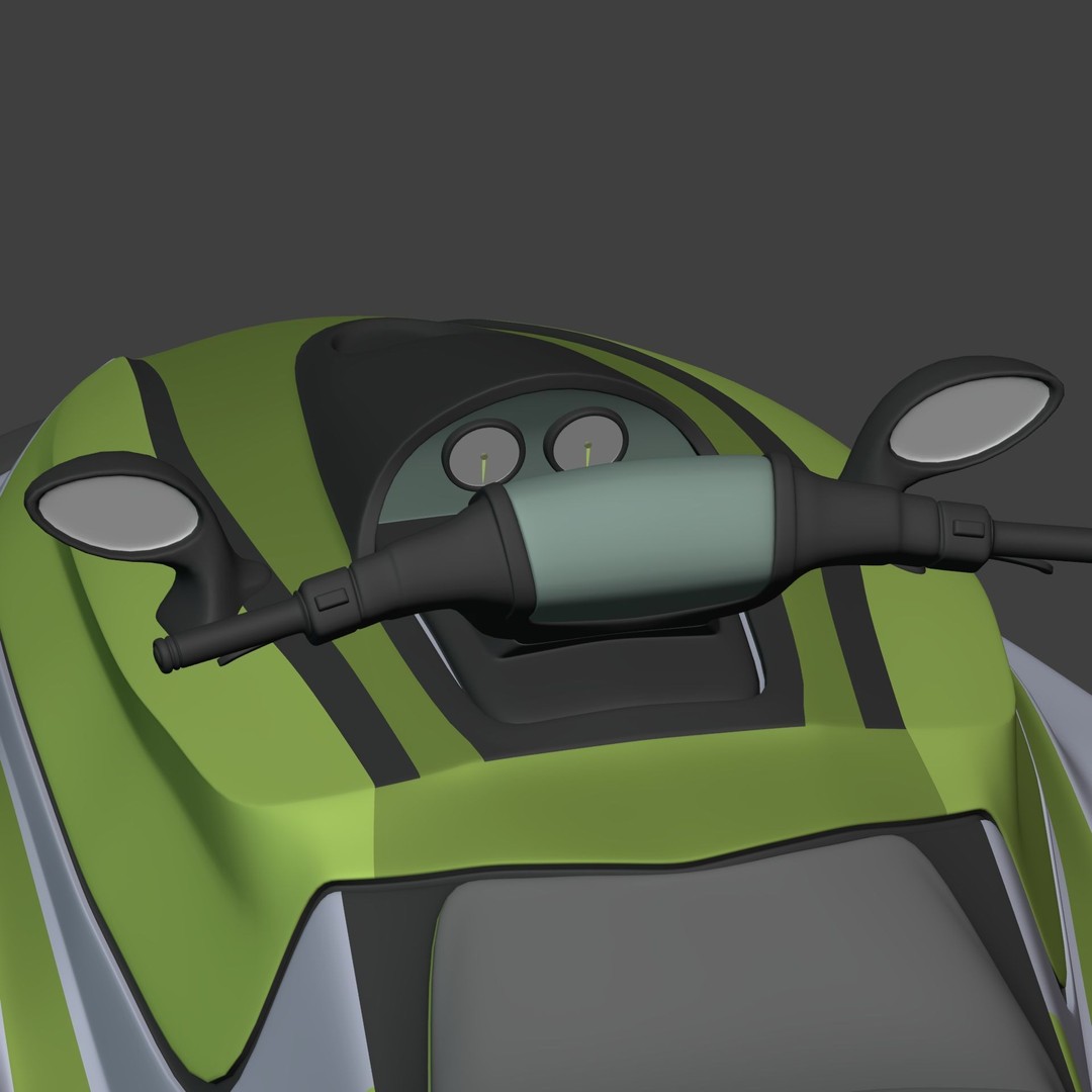 Generic JetSki 3D Model – Low Poly Watercraft for Games, Blender - View 15