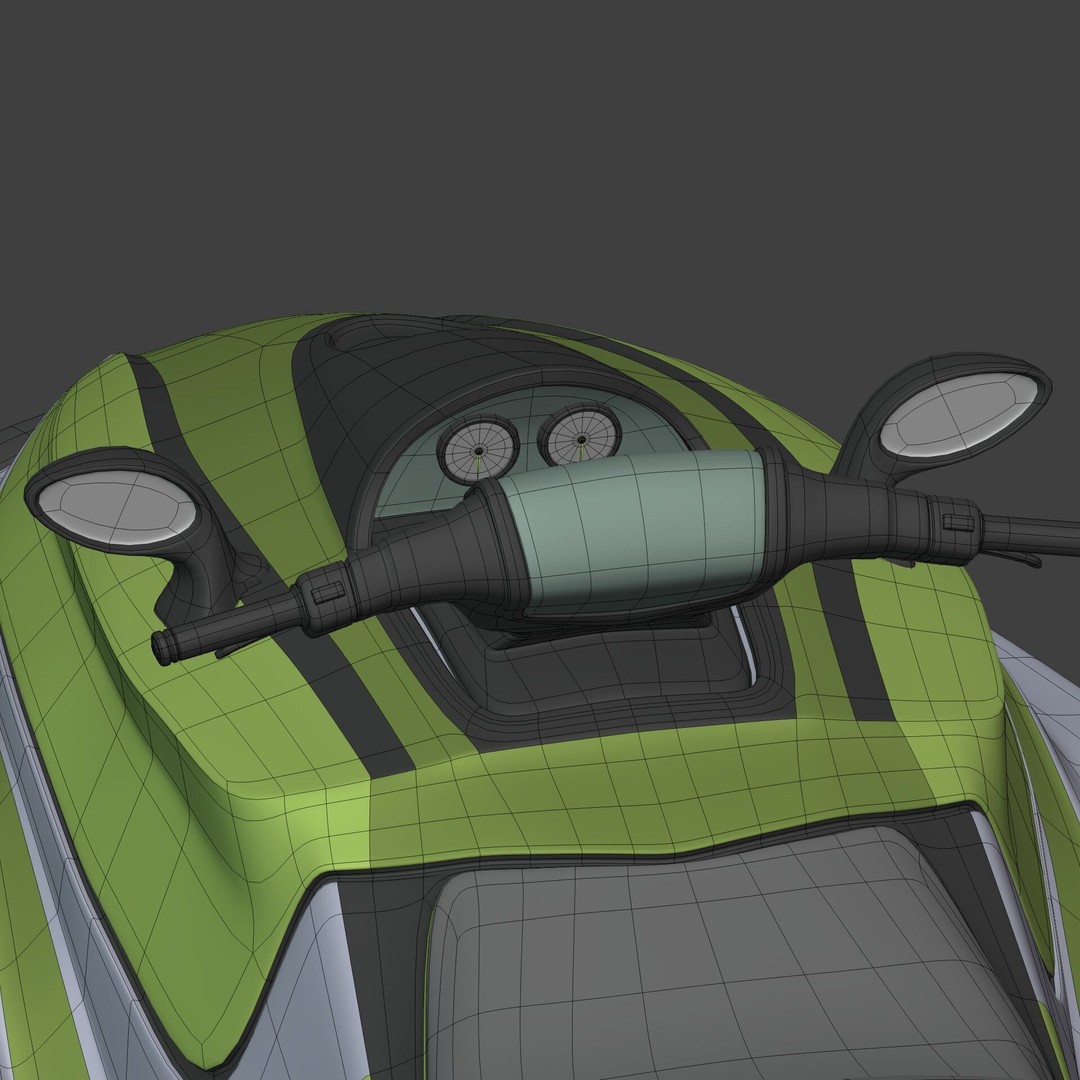 Generic JetSki 3D Model – Low Poly Watercraft for Games, Blender - View 16