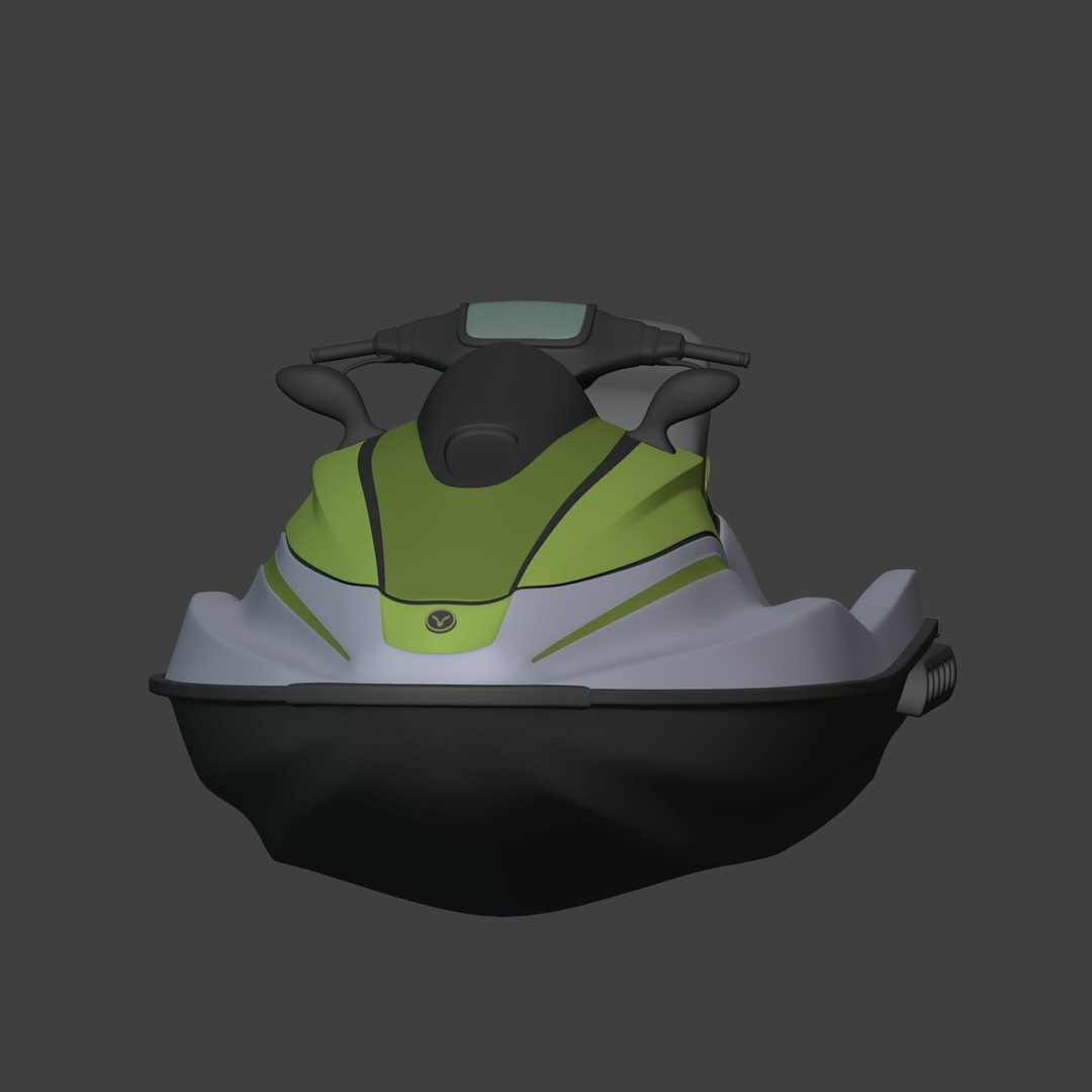 Generic JetSki 3D Model – Low Poly Watercraft for Games, Blender - View 5