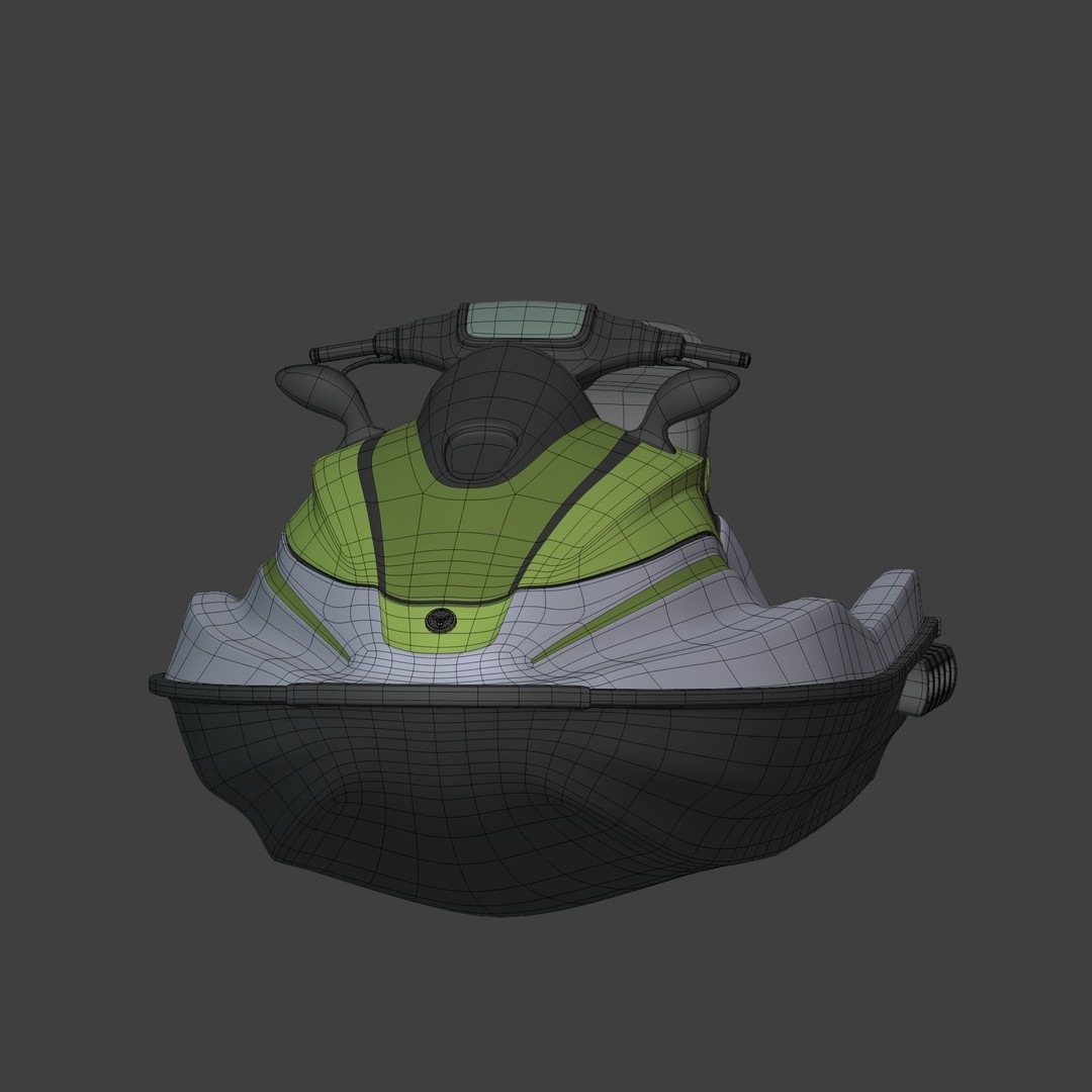 Generic JetSki 3D Model – Low Poly Watercraft for Games, Blender - View 6