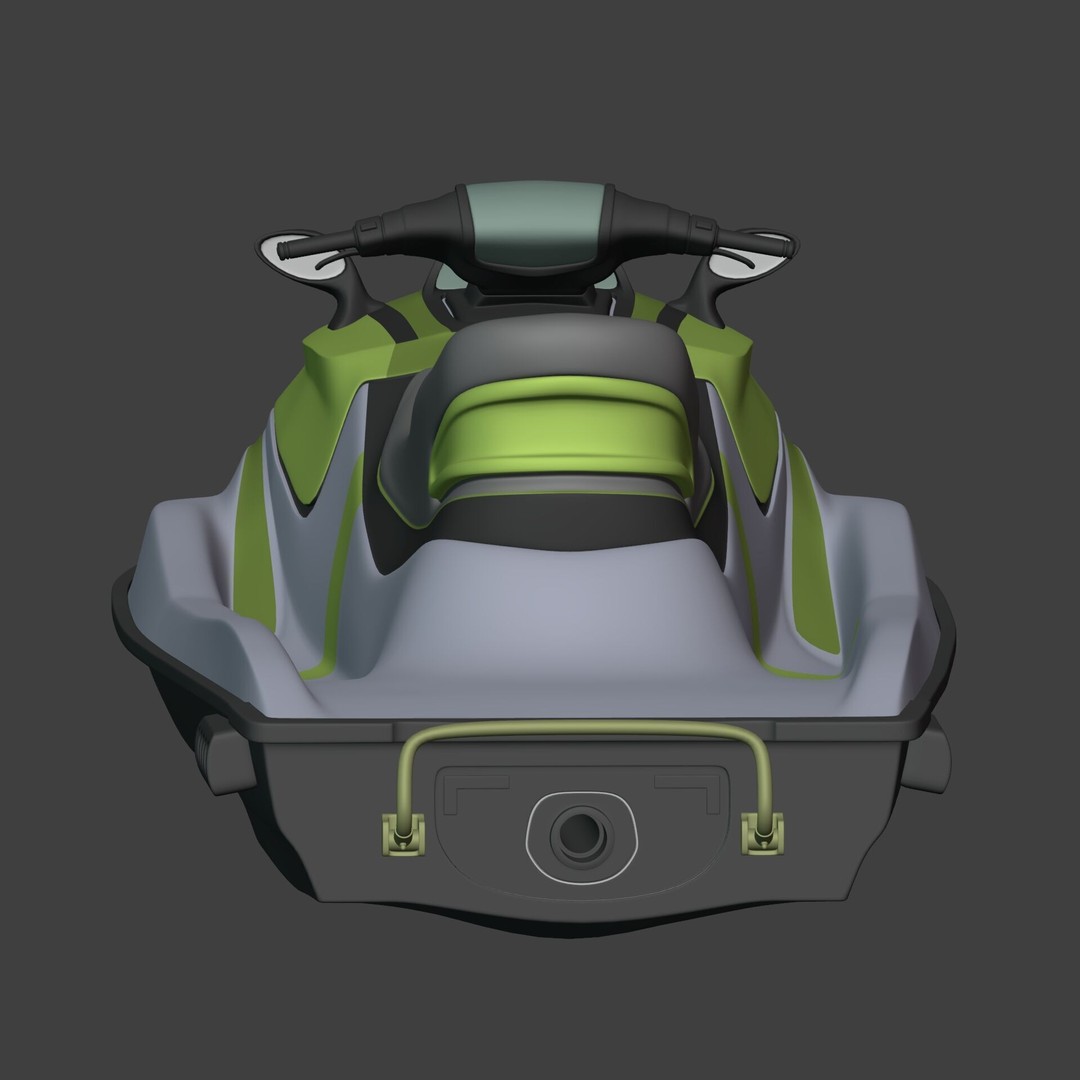 Generic JetSki 3D Model – Low Poly Watercraft for Games, Blender - View 9