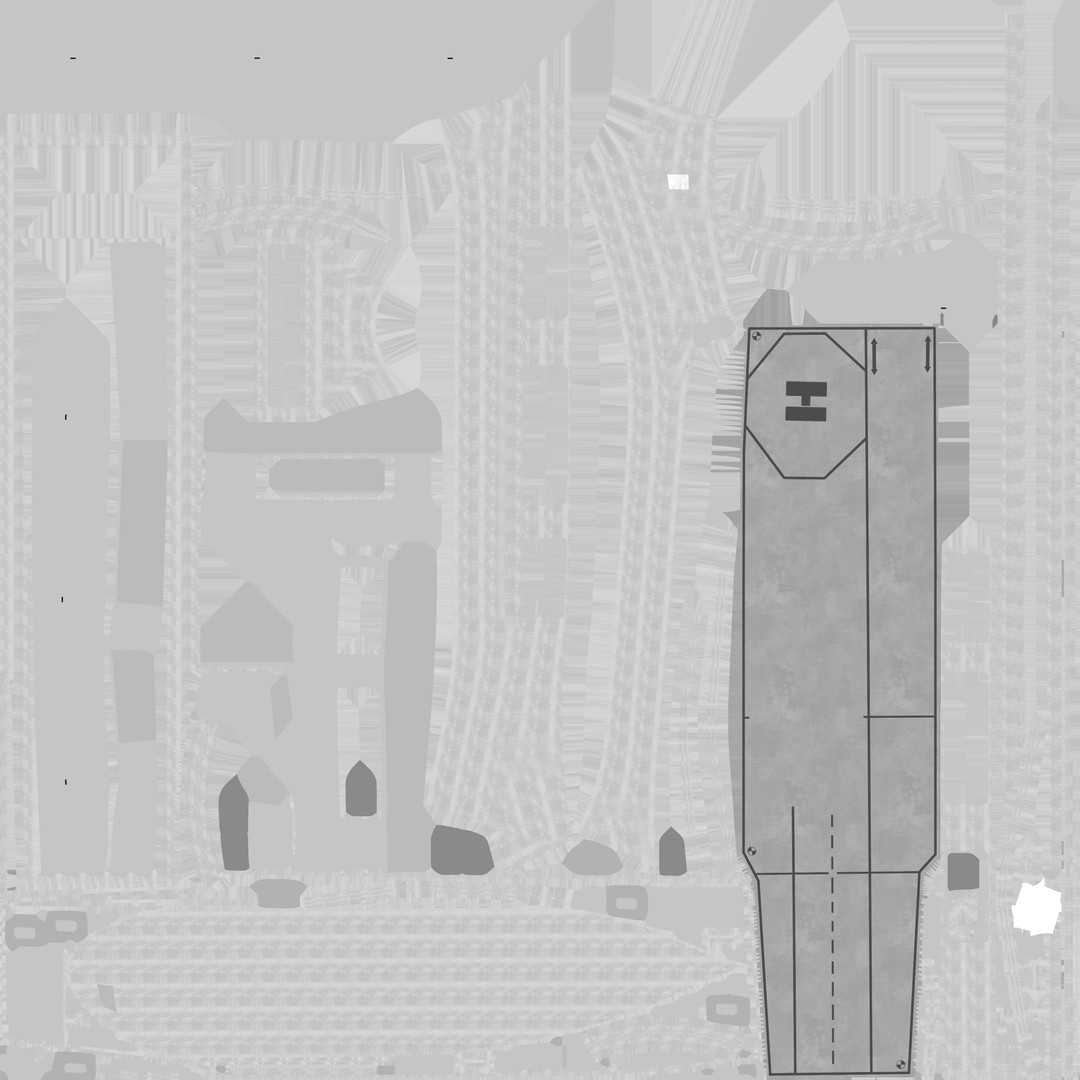 Assault Ship 3D Model – Amphibious Military Watercraft, FBX - View 29