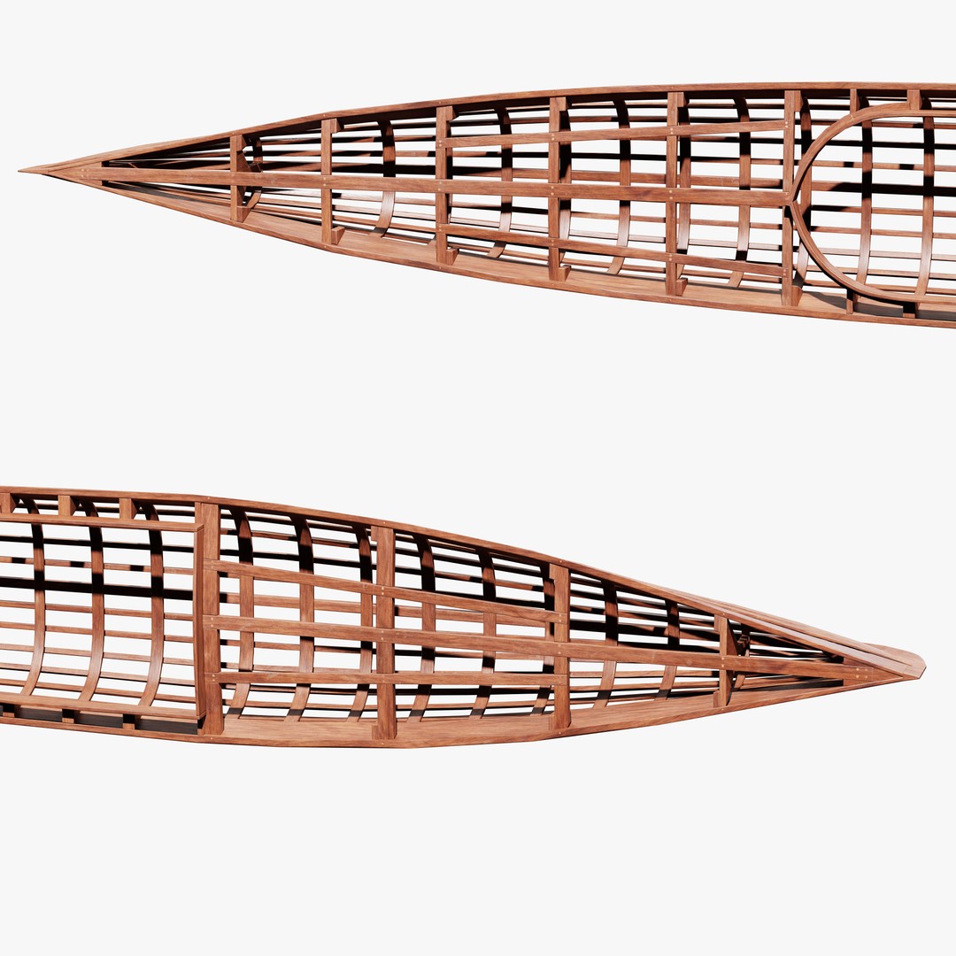 Kayak 3D Model – Low Poly Game Asset with PBR Textures, FBX - View 5