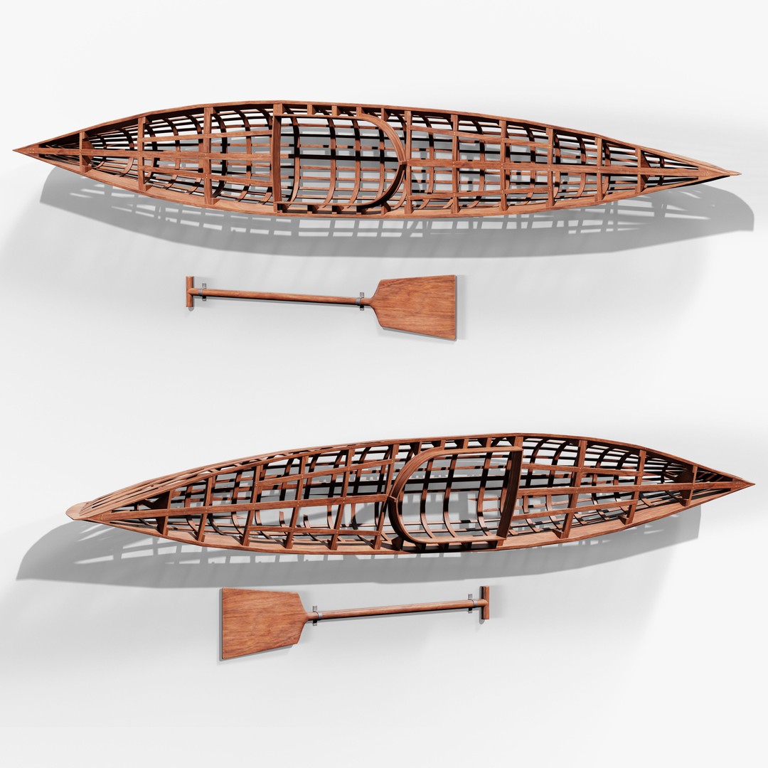 Kayak 3D Model – Low Poly Game Asset with PBR Textures, FBX - View 6
