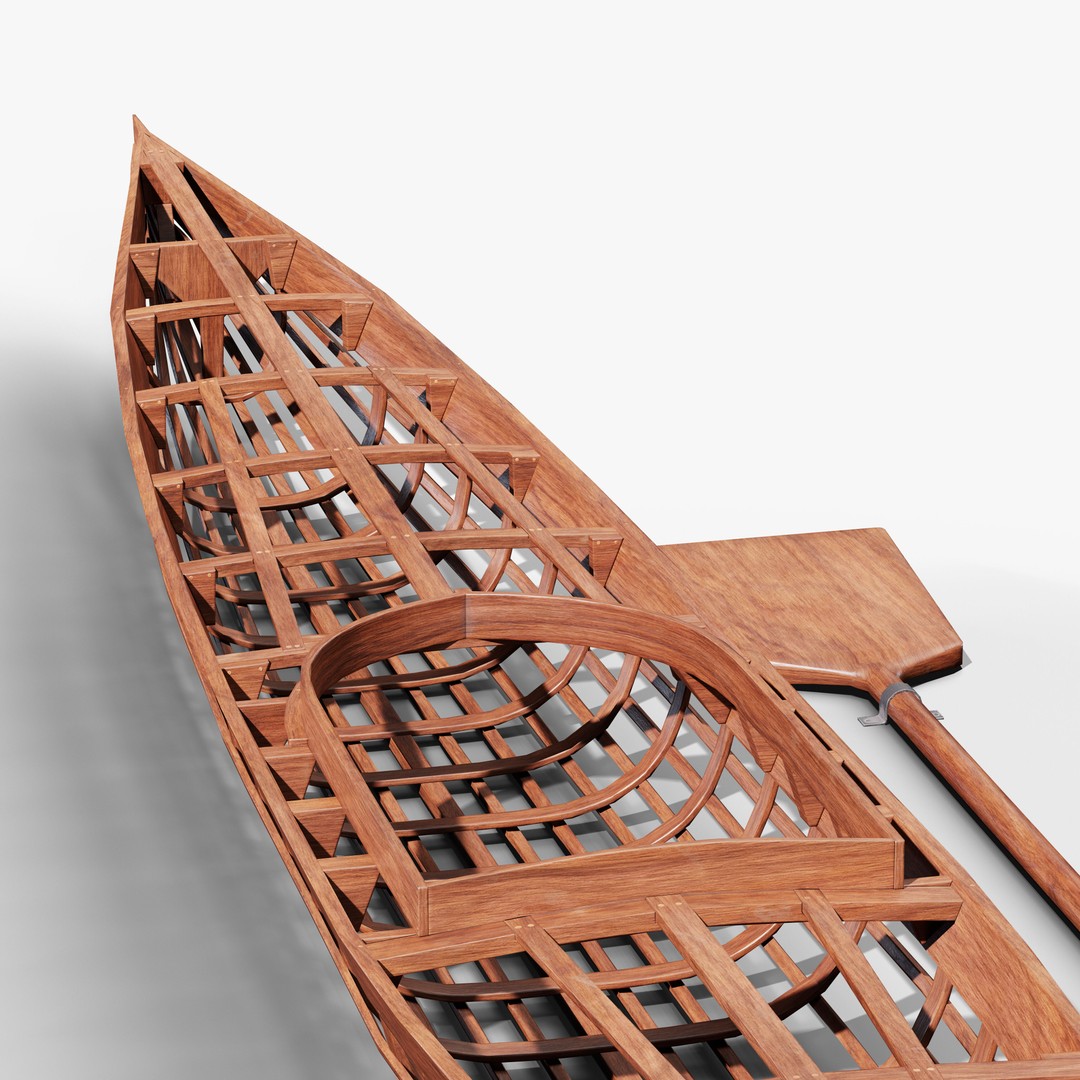 Kayak 3D Model – Low Poly Game Asset with PBR Textures, FBX - View 7