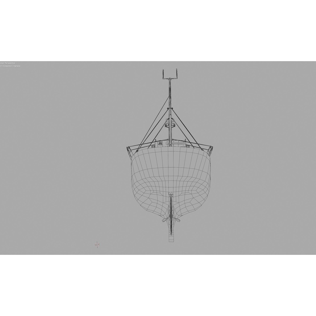 Fishing Boat 3D Model – Low Poly Game Ready Asset with PBR Textures - View 32