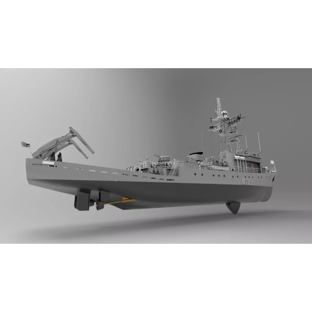 Russian Countermine Vessel 3D Model – Military Naval Watercraft, FBX - View 2
