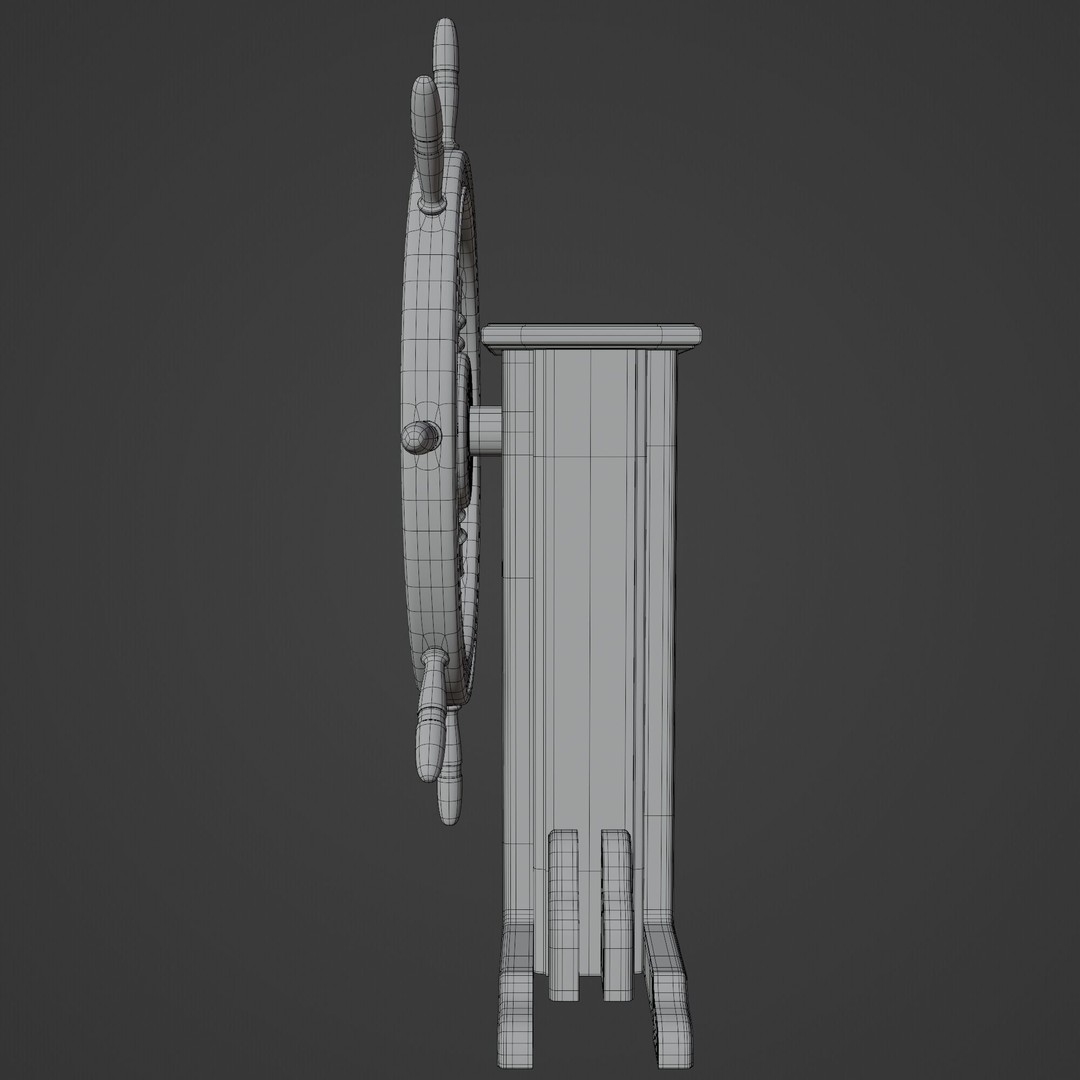 Old Ship Wheel 3D Model – High-Detail PBR Asset for Blender
