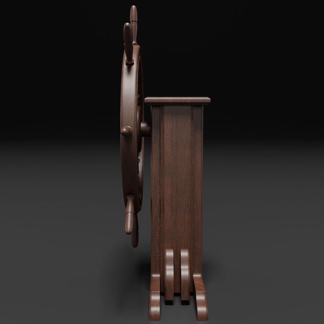Old Ship Wheel 3D Model – High-Detail PBR Asset for Blender - View 10