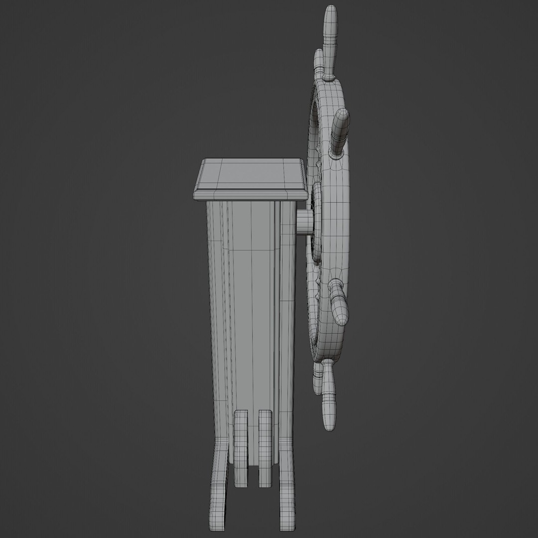 Old Ship Wheel 3D Model – High-Detail PBR Asset for Blender - View 14