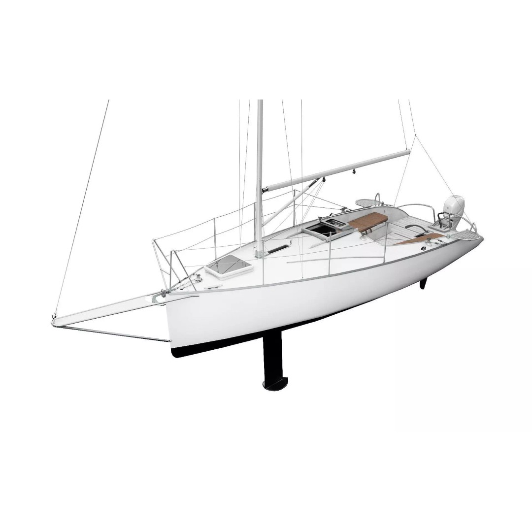 Small Sail Yacht 3D Model – PBR Textured Boat for Games, FBX, Blender - View 2