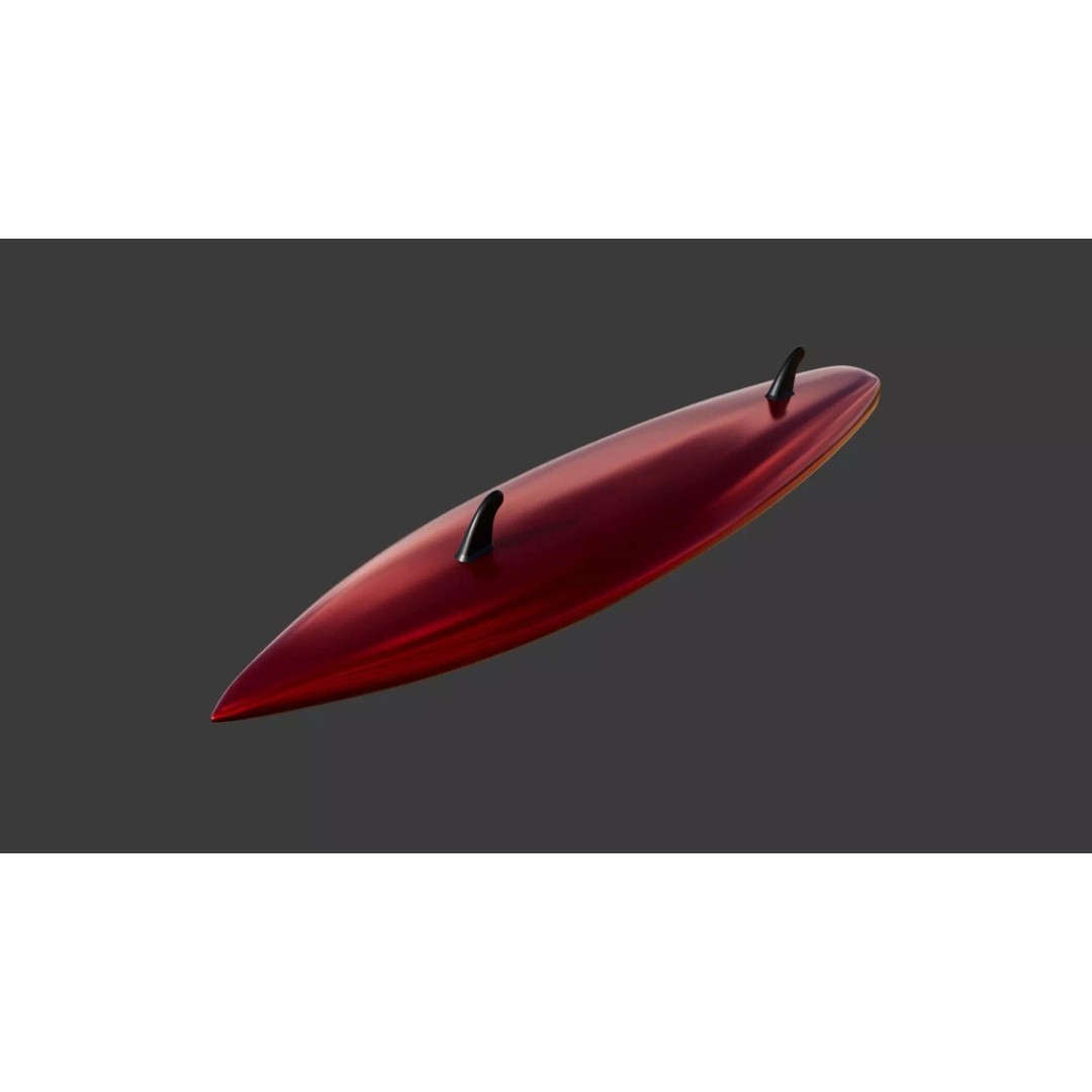 Paddleboard 3D Model – Low Poly Racing Watercraft, FBX