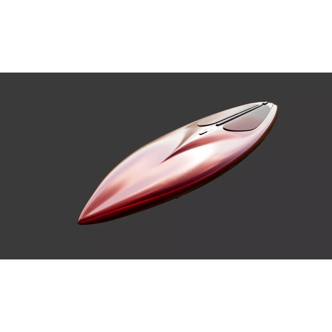 Paddleboard 3D Model – Low Poly Racing Watercraft, FBX - View 2