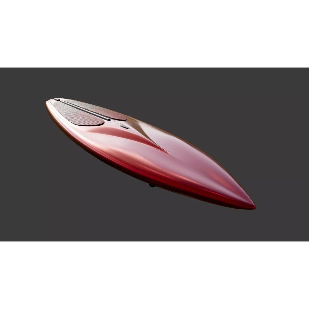 Paddleboard 3D Model – Low Poly Racing Watercraft, FBX - View 3
