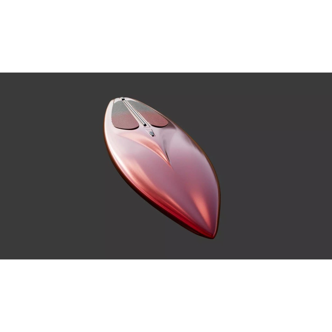 Paddleboard 3D Model – Low Poly Racing Watercraft, FBX - View 4