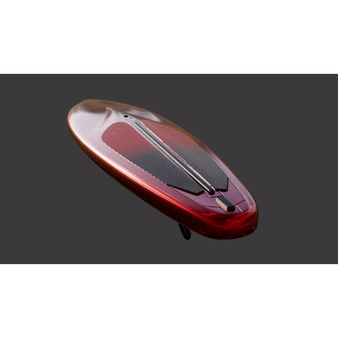Paddleboard 3D Model – Low Poly Racing Watercraft, FBX - View 6