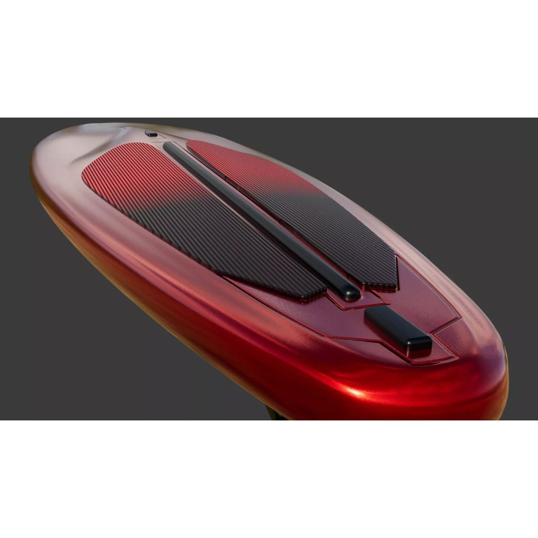 Paddleboard 3D Model – Low Poly Racing Watercraft, FBX - View 8