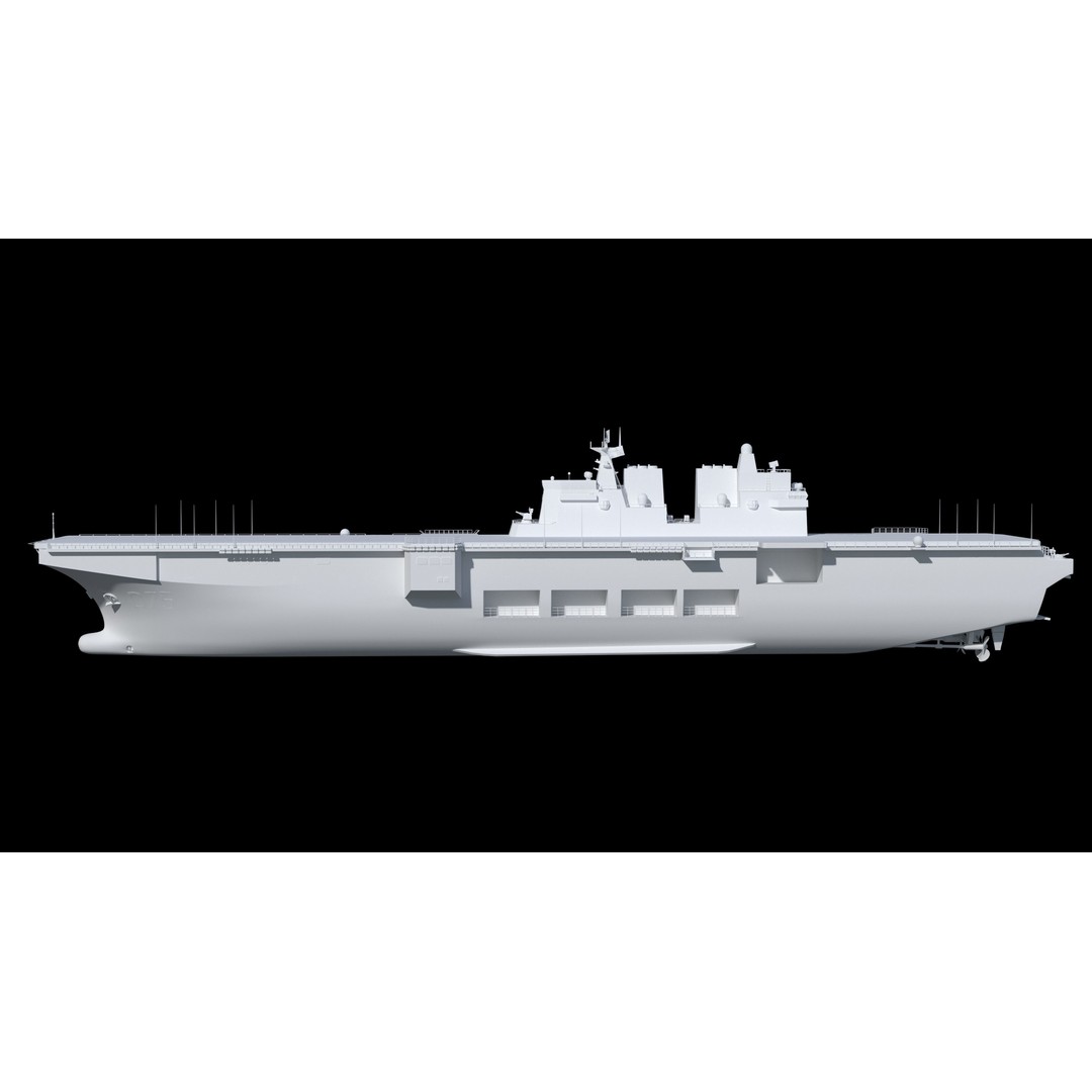 China Type 075 Amphibious Assault Ship 3D Model – High Poly, PBR, Maya, FBX - View 12