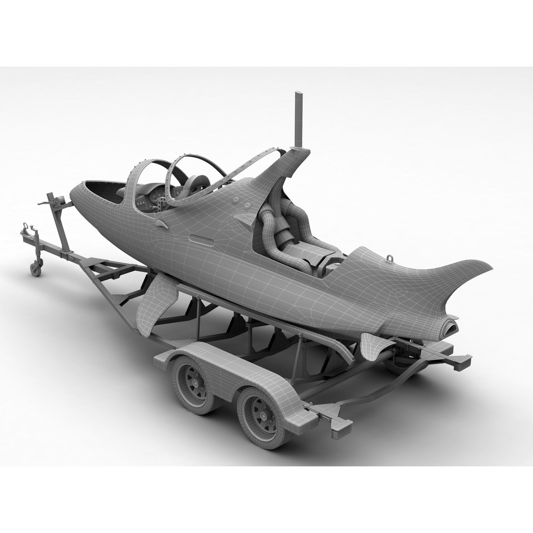 Seabreacher 3D Model – Highly Detailed Watercraft with Interior, FBX
