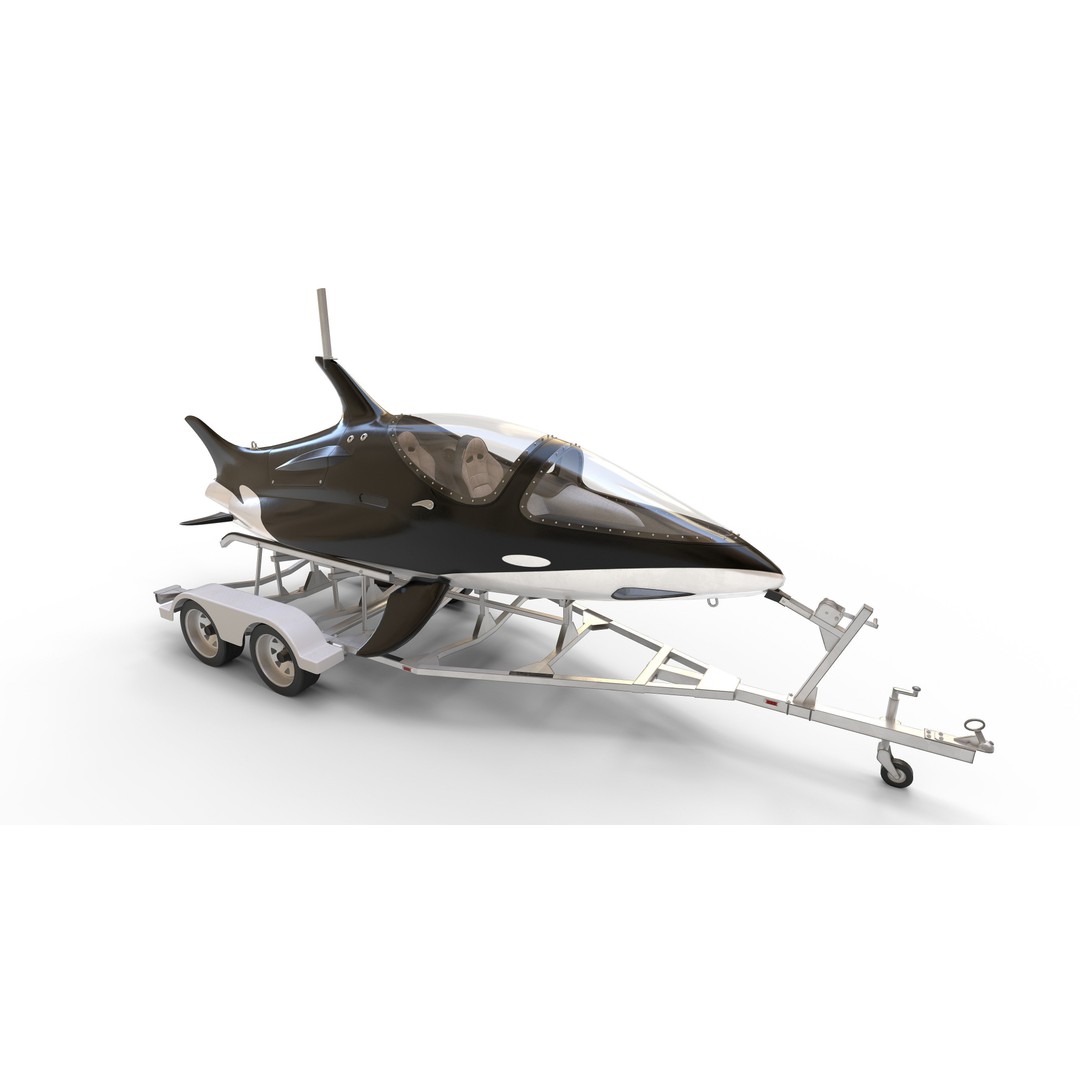 Seabreacher 3D Model – Highly Detailed Watercraft with Interior, FBX - View 3