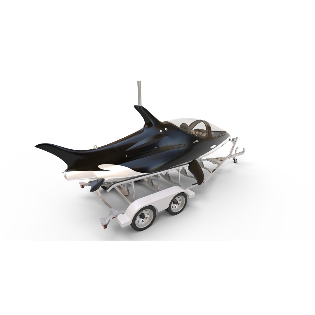 Seabreacher 3D Model – Highly Detailed Watercraft with Interior, FBX - View 4
