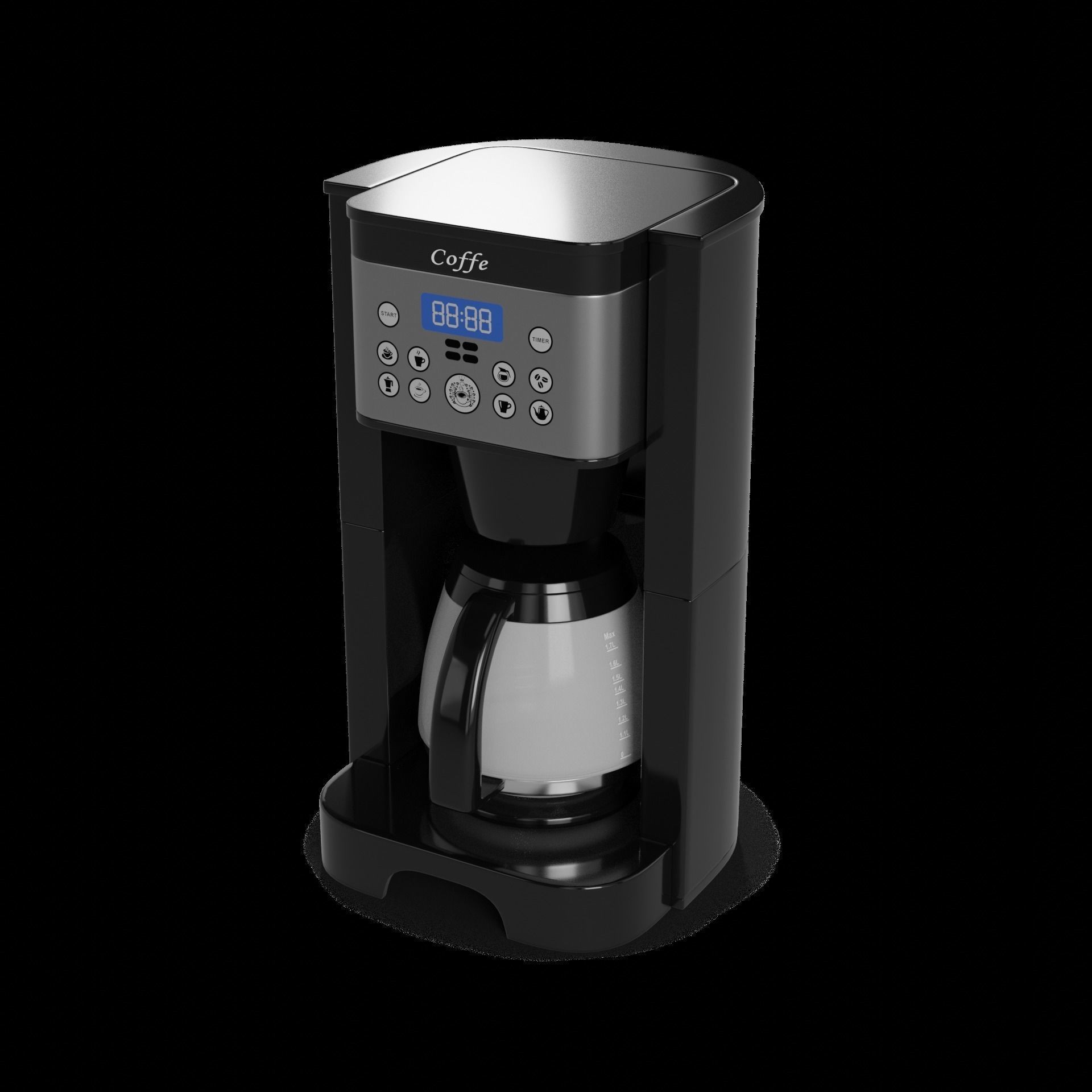 Coffee Maker - Low-Poly Game-Ready 3D Model