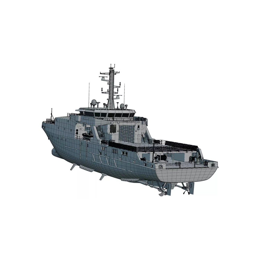 BRP Gabriela Silang 3D Model – High Poly Military Vessel, FBX - View 23