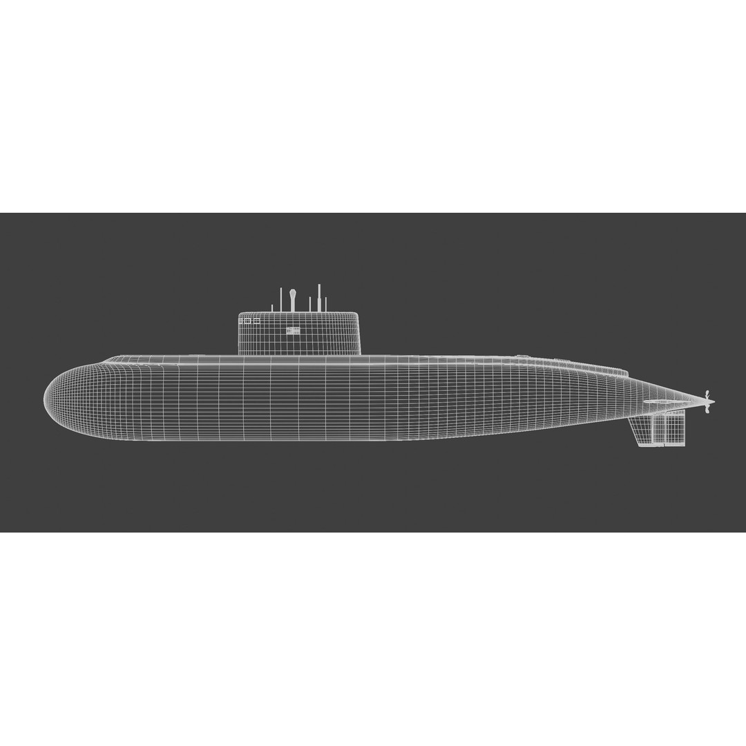 Kilo-Class Submarine 3D Model – Low Poly Military Asset, FBX - View 11
