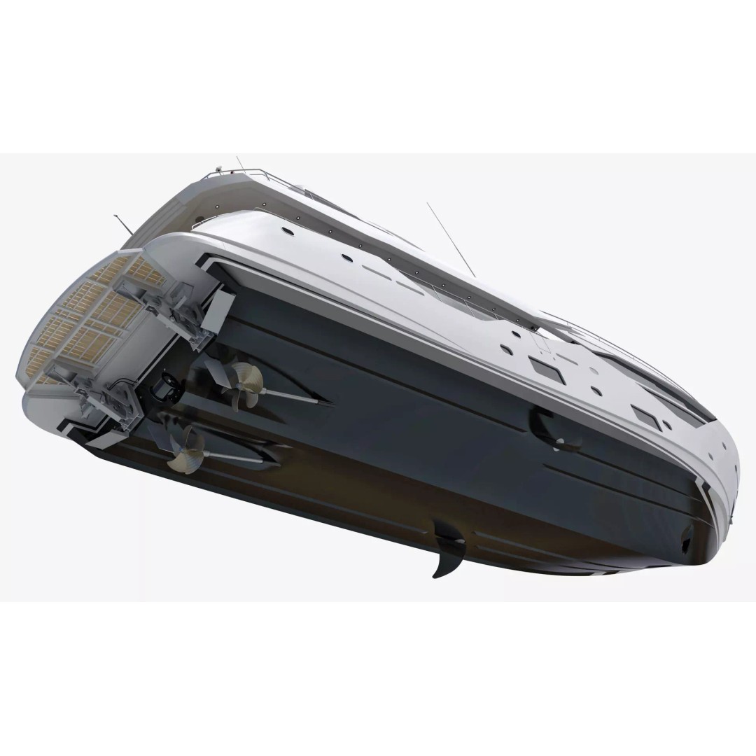 Luxury Motor Super Yacht 3D Model – High Poly PBR Asset, FBX, OBJ - View 19