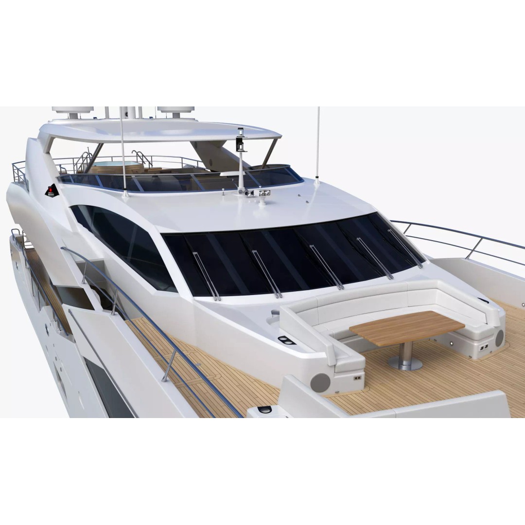 Luxury Motor Super Yacht 3D Model – High Poly PBR Asset, FBX, OBJ - View 44