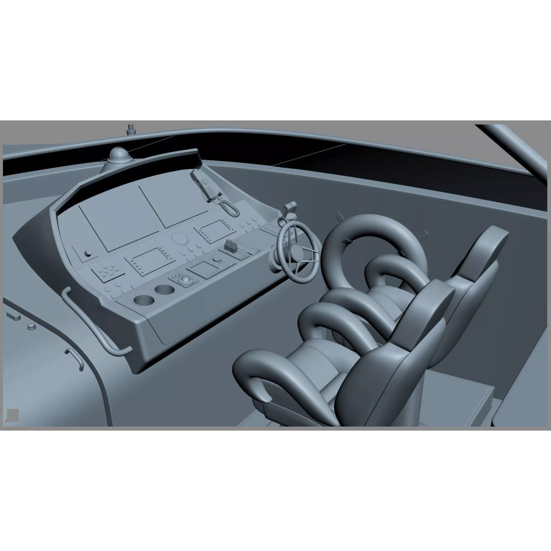 Luxury Motor Super Yacht 3D Model – High Poly PBR Asset, FBX, OBJ - View 65
