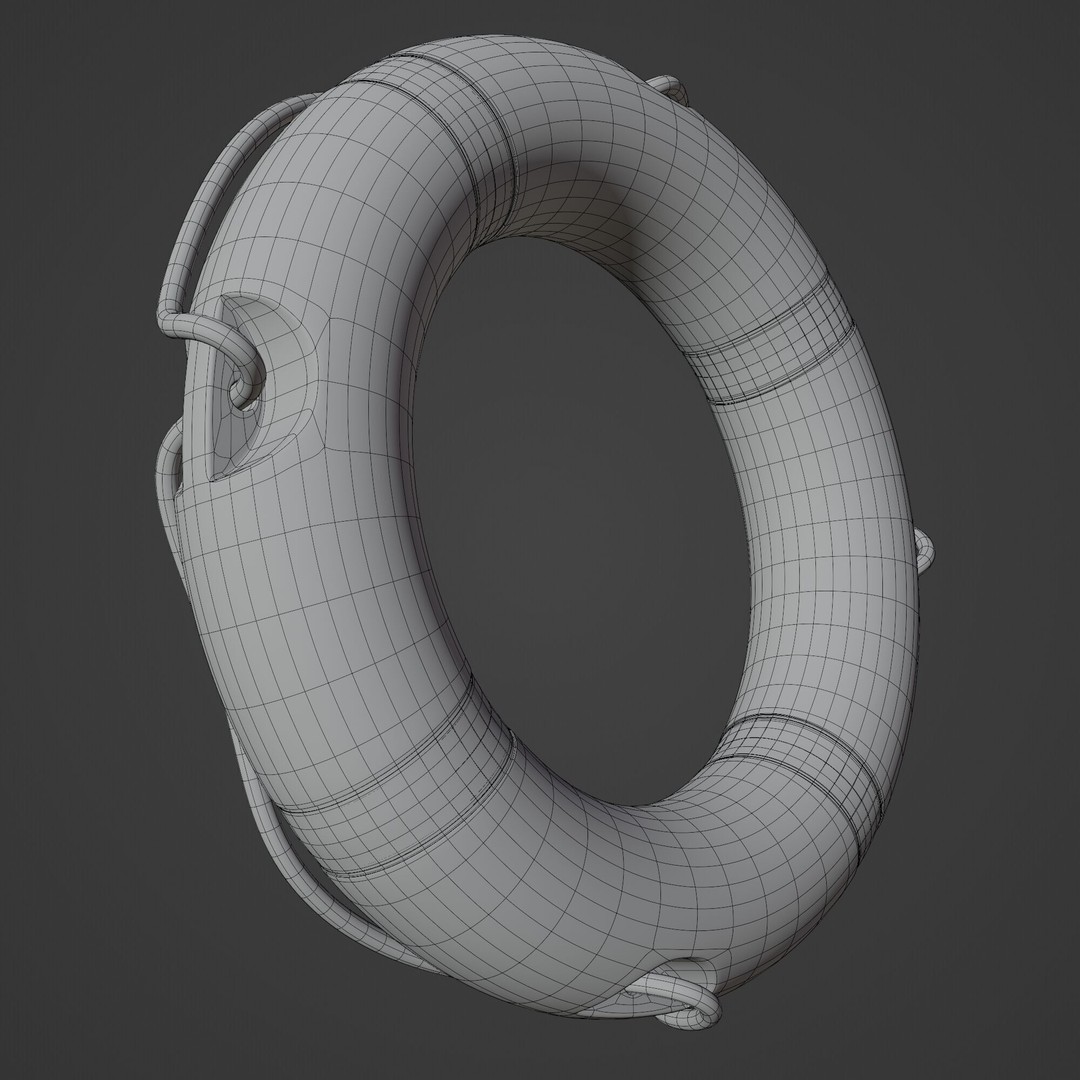 Life Buoy 3D Model – High Detail Rescue Ring, Blender & FBX Formats