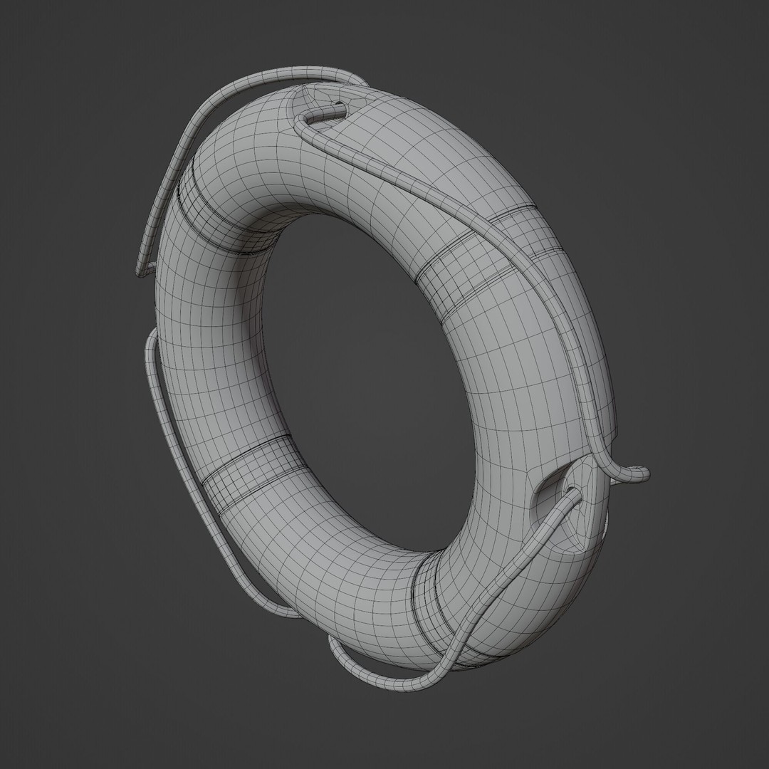 Life Buoy 3D Model – High Detail Rescue Ring, Blender & FBX Formats - View 10