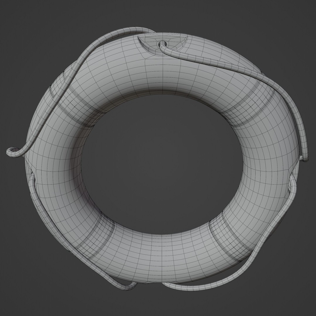 Life Buoy 3D Model – High Detail Rescue Ring, Blender & FBX Formats - View 11