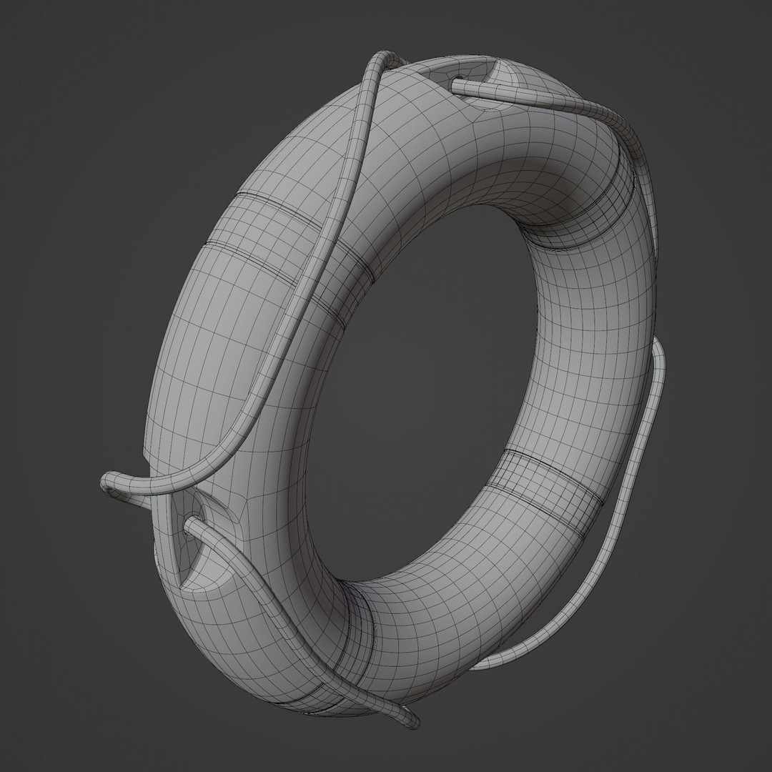 Life Buoy 3D Model – High Detail Rescue Ring, Blender & FBX Formats - View 12