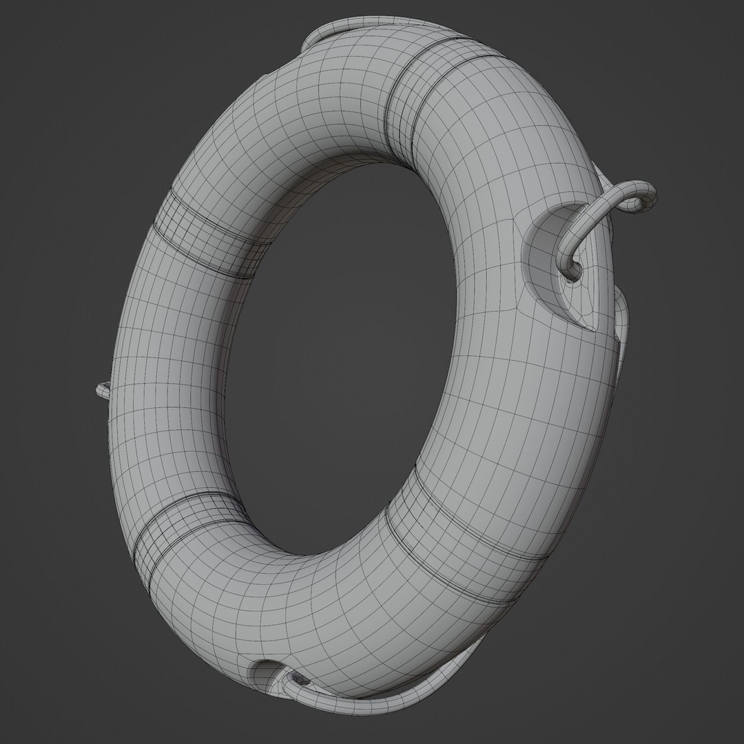 Life Buoy 3D Model – High Detail Rescue Ring, Blender & FBX Formats - View 14